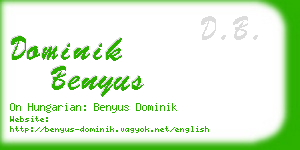 dominik benyus business card